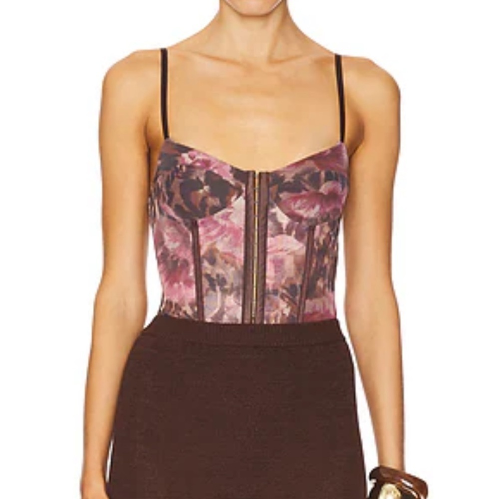 NWT Free People x Intimately FP Printed Night Rhythm Bodysuit - Picture 9 of 9